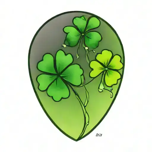 four leaf clover tattoo inspired tattoo design idea
