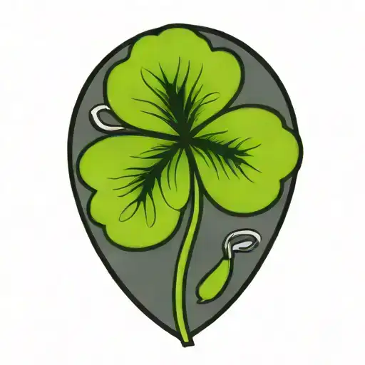 four leaf clover tattoo inspired tattoo design idea