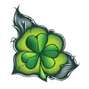 irish  four leaf clover tattoo design idea