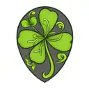four leaf clover tattoo inspired tattoo design idea