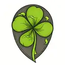 four leaf clover tattoo inspired tattoo design idea