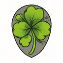 four leaf clover tattoo inspired tattoo design idea