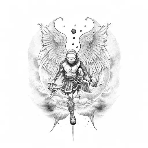 Icarus falling  tattoo design idea