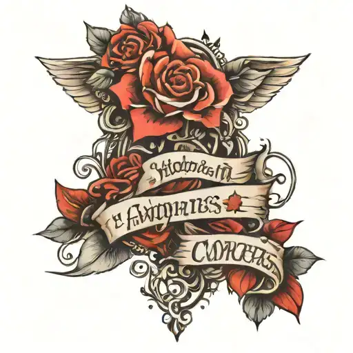 I want sum red shadeing Put these words on it-Pain ain’t never too far around the corner even when happiness  Is around  tattoo design idea