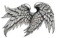 fallen angel wings tattoo design idea