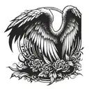 fallen angel wings tattoo design idea