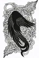 fallen angel wings tattoo design idea