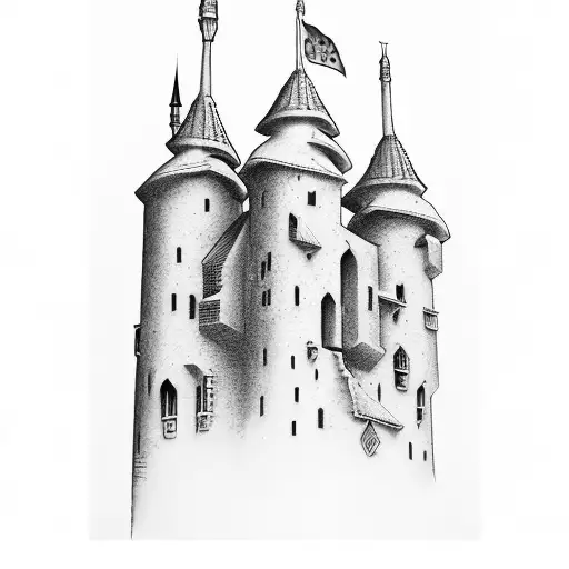 change it to one tower tattoo design idea