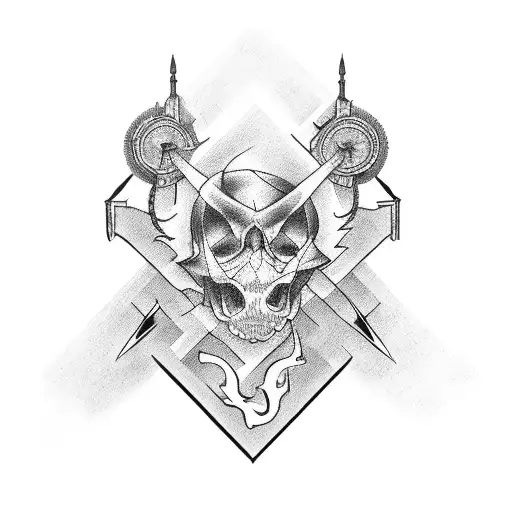 crossroad tattoo design idea