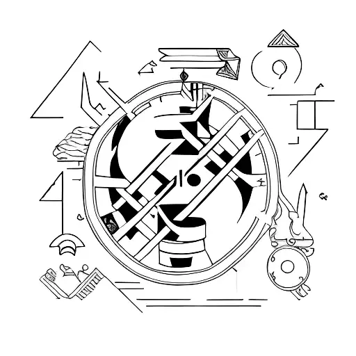 crossroad tattoo design idea