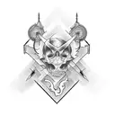 crossroad tattoo design idea