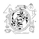 crossroad tattoo design idea