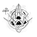 crossroad tattoo design idea