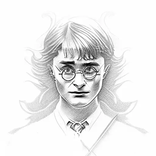 harry potter floral tattoo design idea