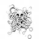 crying medusa tattoo design idea