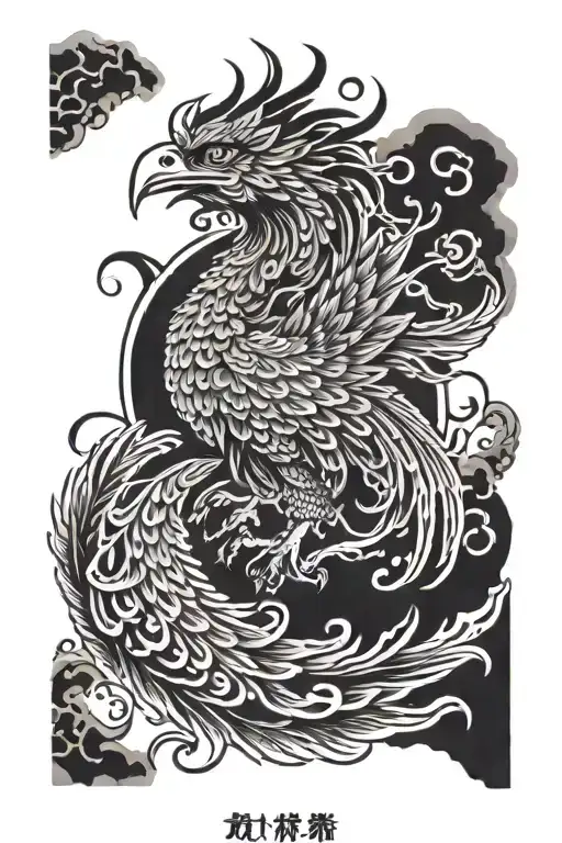 Japanese phoenix sleeve tattoo tattoo design idea