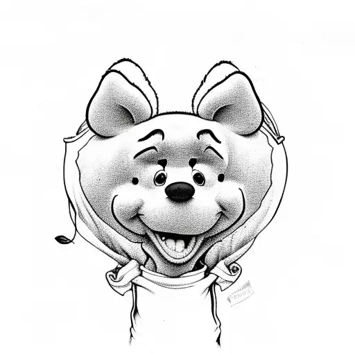 Miata (MX5) with Winnie the Pooh inside tattoo design idea