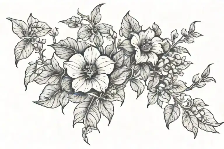 taurus gemini plants tattoo design idea