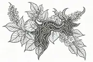 taurus gemini plants tattoo design idea