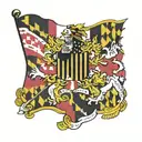 Maryland state flag food beverage tattoo design idea