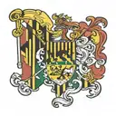 Maryland state flag food beverage tattoo design idea