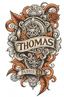 Thomas name tattoo tattoo design idea