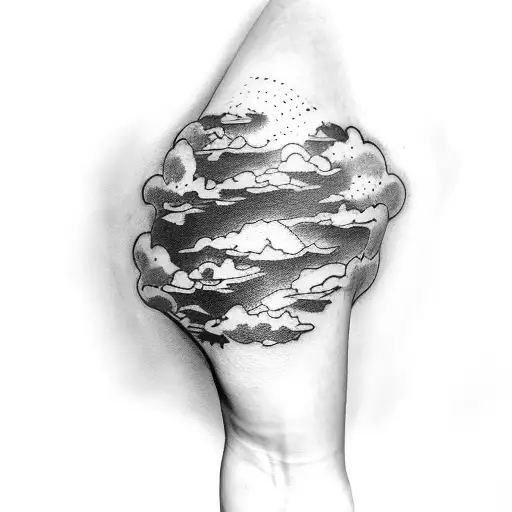 cloud tattoo shading