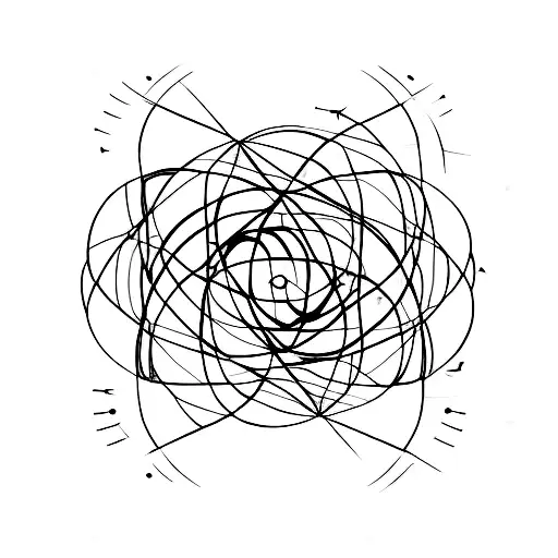 Quantum mechanics tattoo design idea