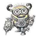 minion kevin travel tattoo design idea