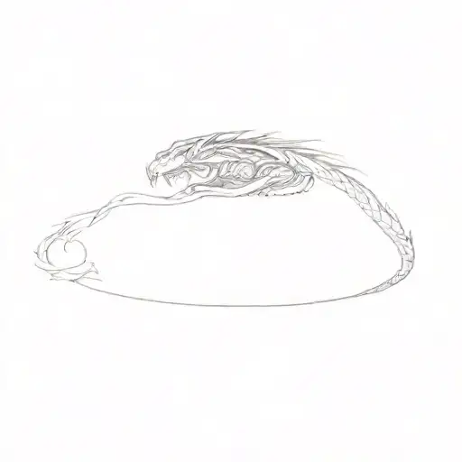 a girl with purple hair and blue eyes white dragon tattoo design idea