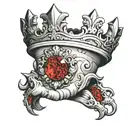 crown neck tattoo tattoo design idea