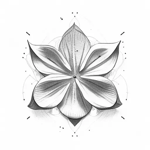 A minimalist design of a clover with the number 19 incorporated in the leaves tattoo design idea