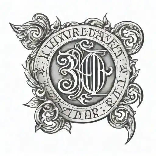 roman numeral 30 march 1971 tattoo design idea