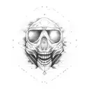 A computer screen displaying a Far Cry game level in dotwork style tattoo design idea