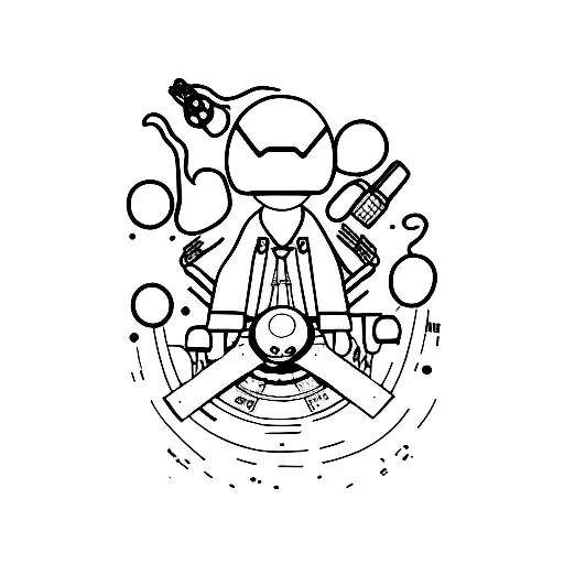 dj producer line tattoo design idea