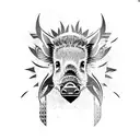 boar tattoo design idea