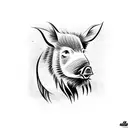 boar tattoo design idea