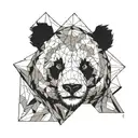 Panda face tattoo design idea