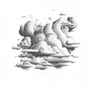 clouds  tattoo design idea