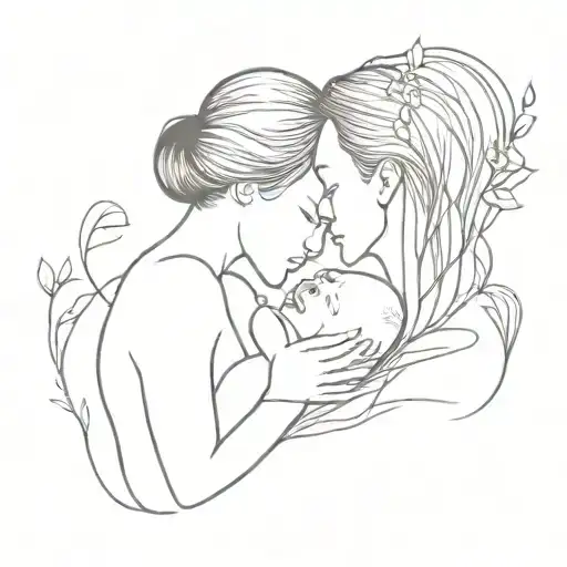 maternal love that holds tattoo design idea