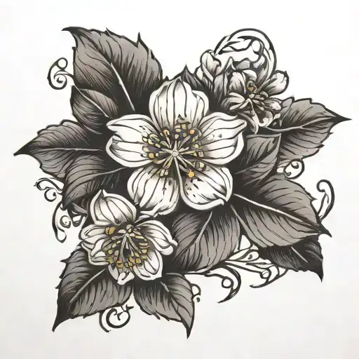 veteran alaska wildflower tattoo design idea