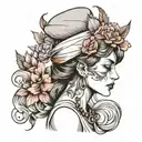 veteran woman tattoo design idea