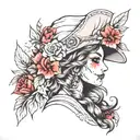 veteran woman tattoo design idea