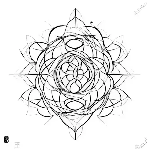 A minimalist tattoo of a binary code pattern forming the shape of a flower tattoo design idea