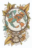 mother earth globe symbolizing tattoo design idea