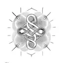 Infinity Symbol with numbers 25 and 29 tattoo design idea