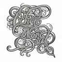 handscript cursive In Loving Memory Of Deondrah 01/31/03-02/10/24 or something for her death to remind me of her tattoo design idea