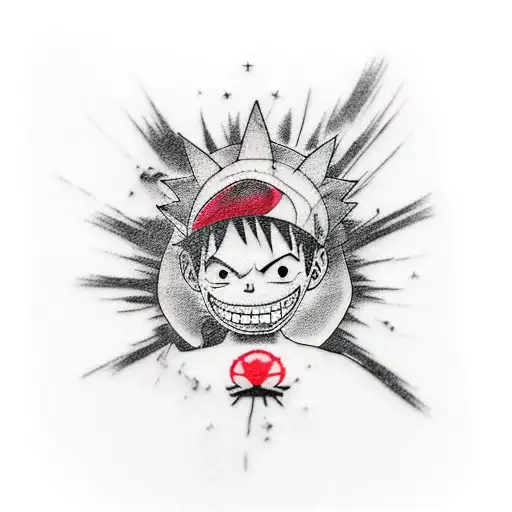 Need all the arm with medium tattoos including Luffy Gear 5, MasterChief, 2d from Gorillaz, Trunks, Greninja, Interstela tattoo design idea