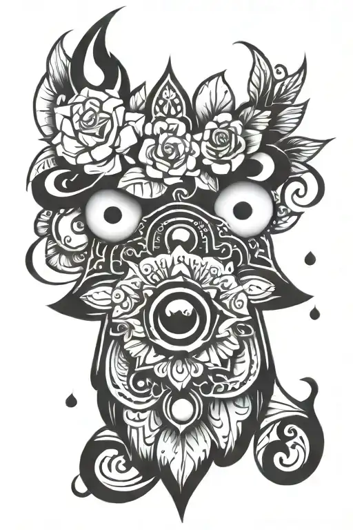 Hamsa tattoo design idea