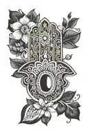 Hamsa tattoo design idea